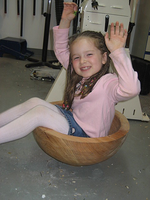 Little Girl in Big Bowl